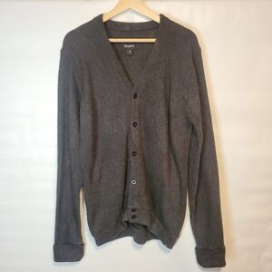 Brixton Gray Button-Up Cardigan Sweater for Men